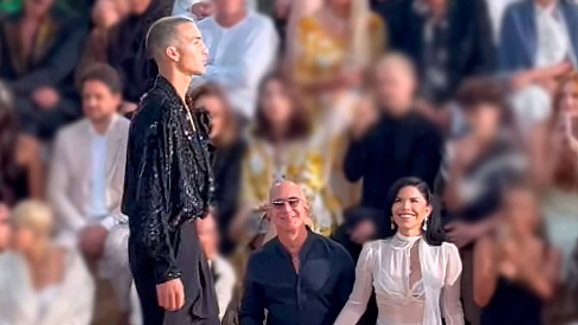 El orgullo de Lauren Sánchez viendo a su hijo mayor desfilar y de la mano de su prometido Jeff Bezos