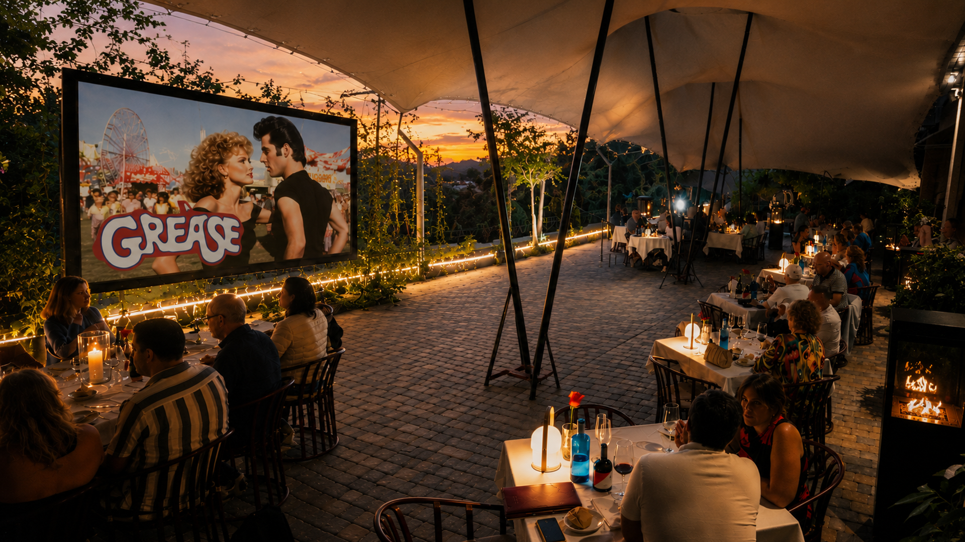 Cine en la terraza del Restaurante Gran Reserva