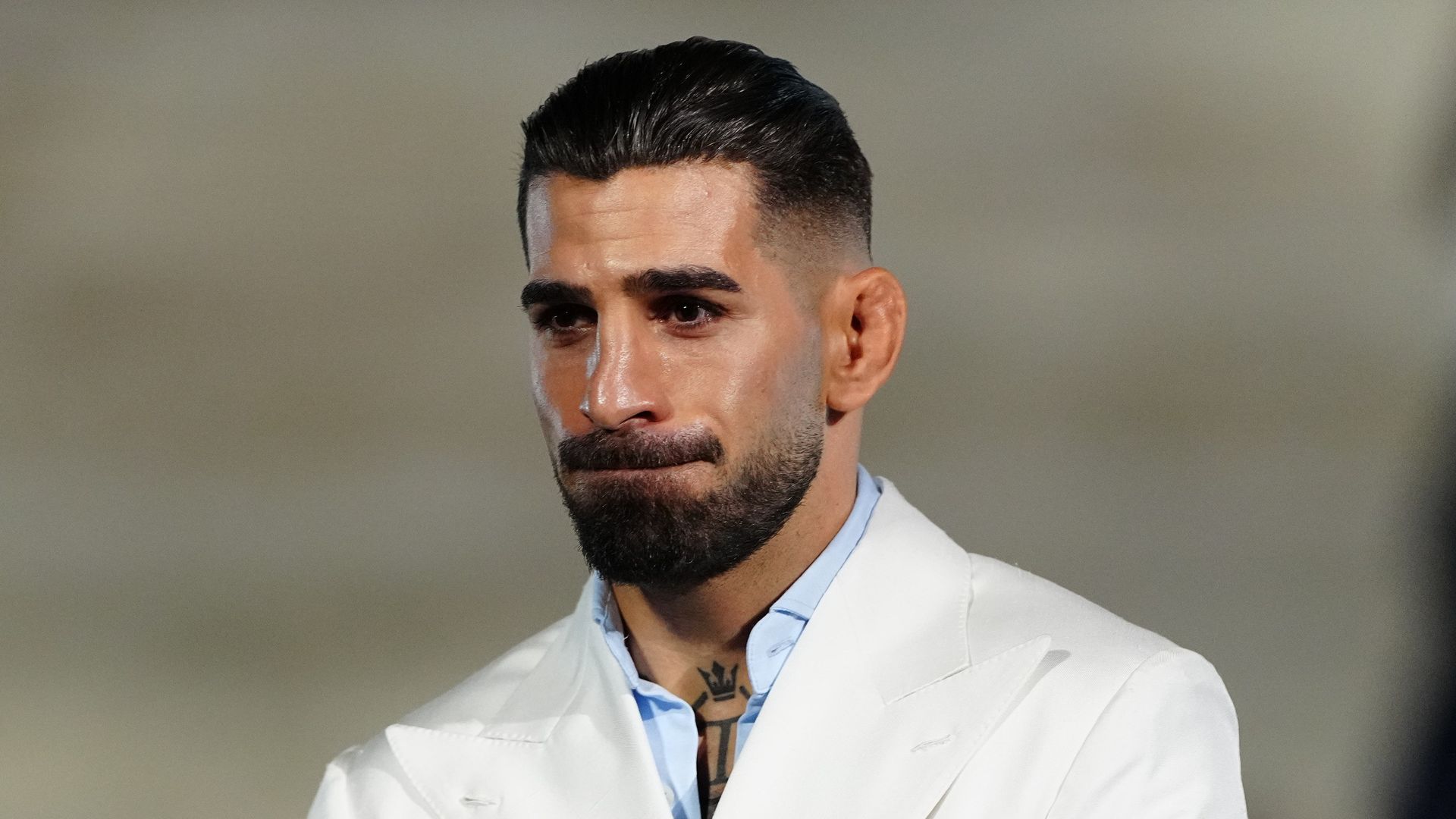 Ilia Topuria antes de su combate en la Casa Blanca
