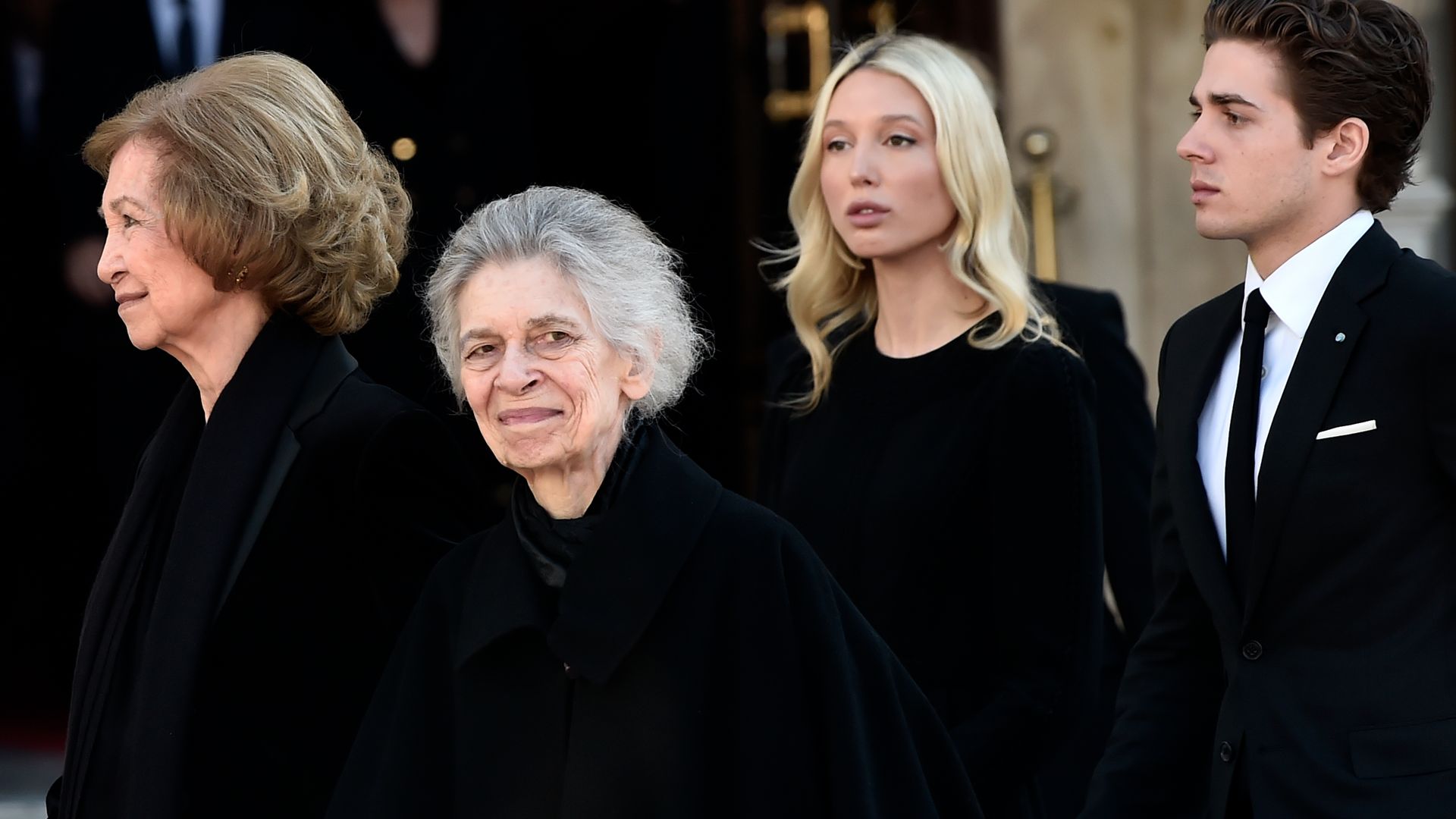 La princesa Irene de Grecia con doña Sofía en Atenas