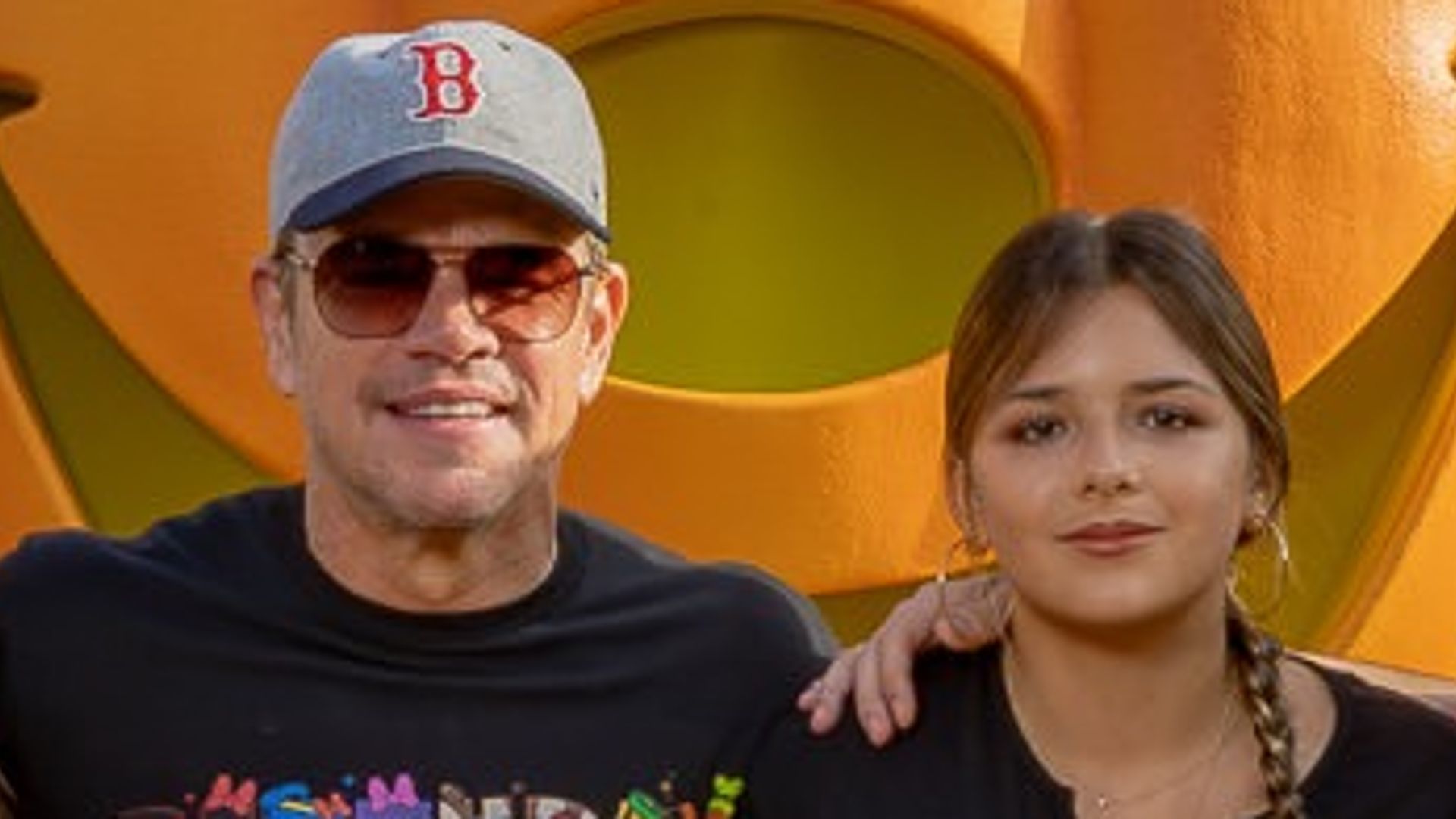 Matt Damon con su hija Gia, que cumple 18 años