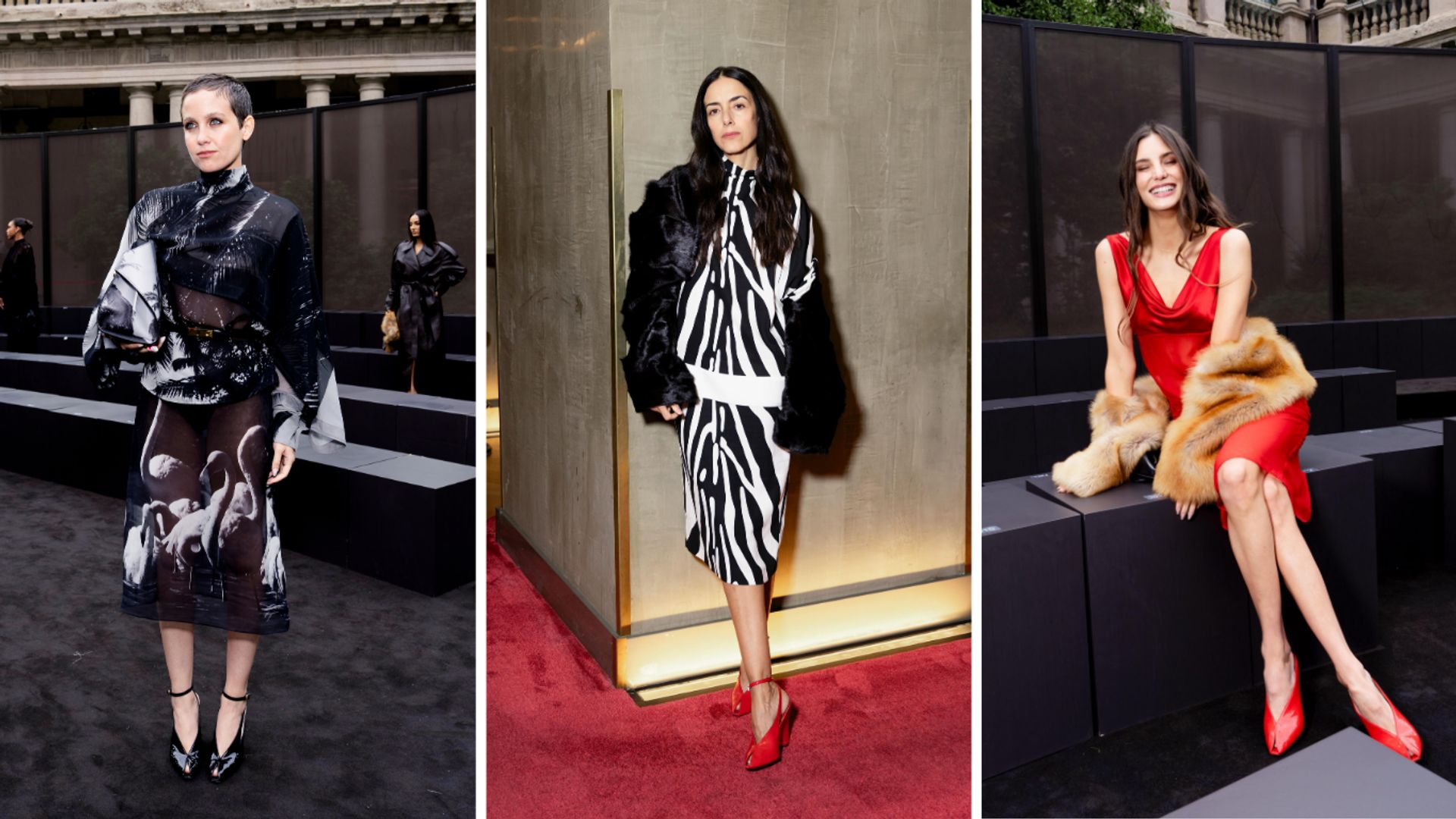 Natasha Dupeyrón, Cecilia Suárez y Macarena Achaga arrasan en el 'front row' de Ferragamo