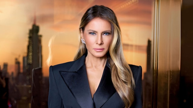 Un primer plano de Melania Trump