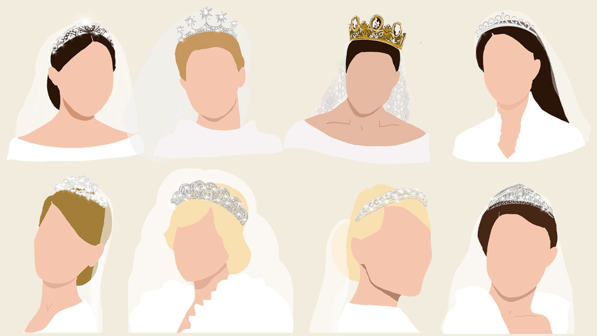 Encuentra la mejor inspiración en las tiaras de novia más famosas de las 'royals'