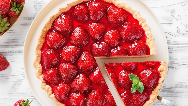 Tarta de fresas de temporada