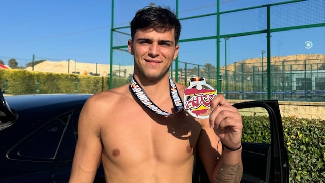 Pancho, el hijo mayor de Luis Enrique, que triunfa en artes marciales