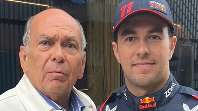 'Checo Pérez con su padre, el señor Antonio Pérez Garibay