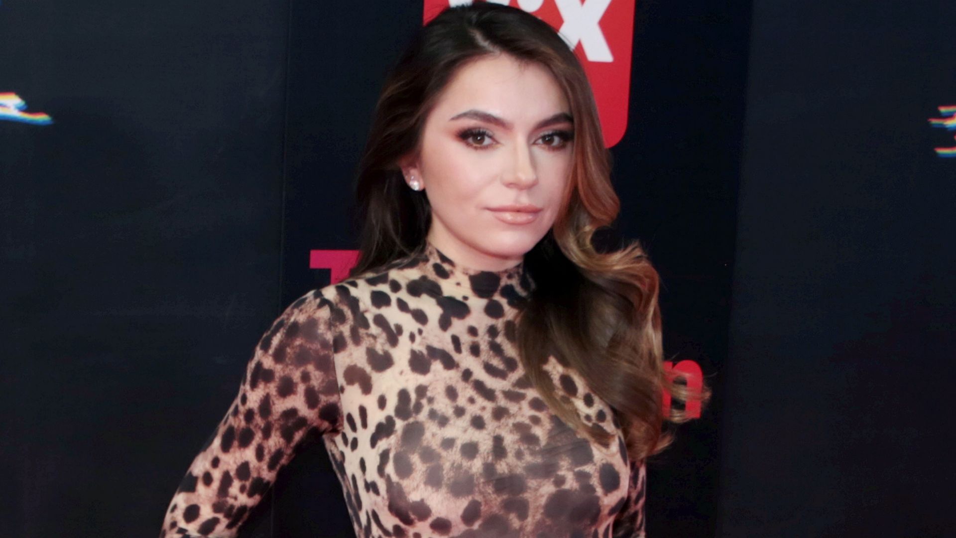Sofía Castro en la conferencia de prensa de 'Con Esa Mirada' en Televisa San Angel.