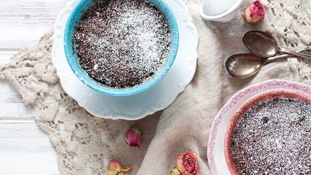 brownie en taza al microondas