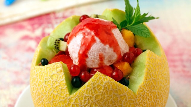 melon fruta helado
