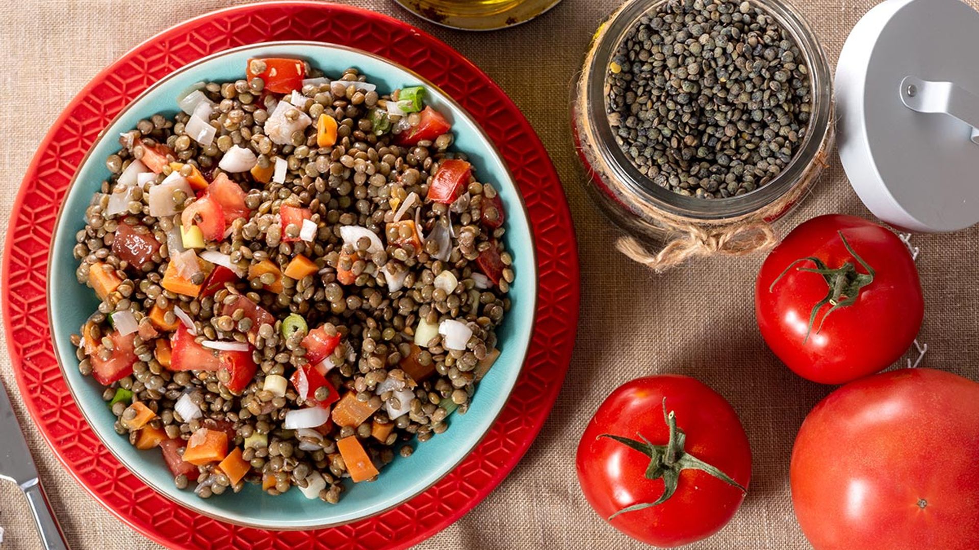 Ensalada de lentejas con verduritas