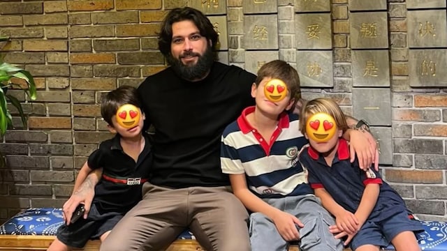 Jota Peleteiro con sus hijos tras su batalla por la custodia con Jessica Bueno