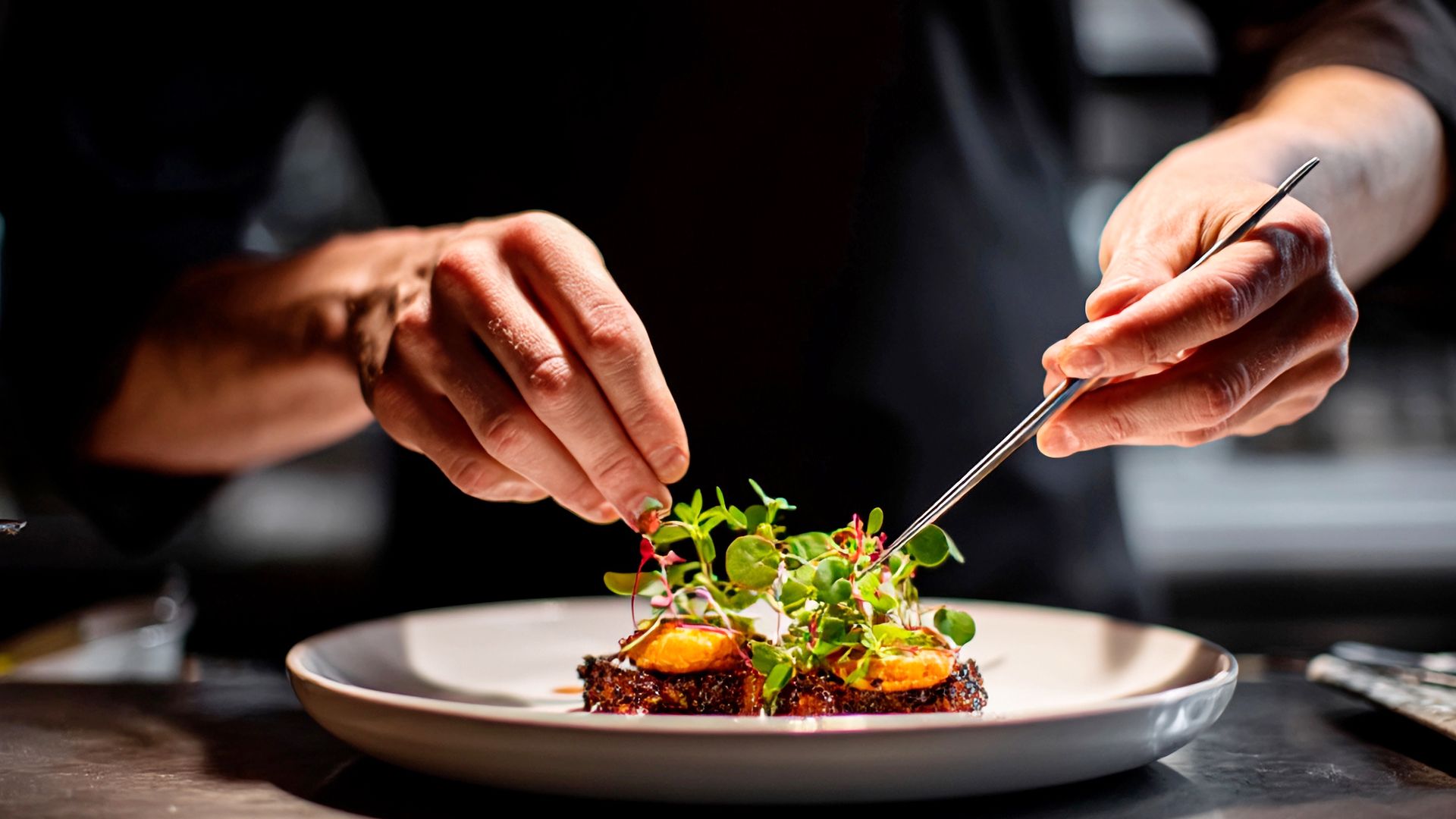 Restaurante de alta cocina. 