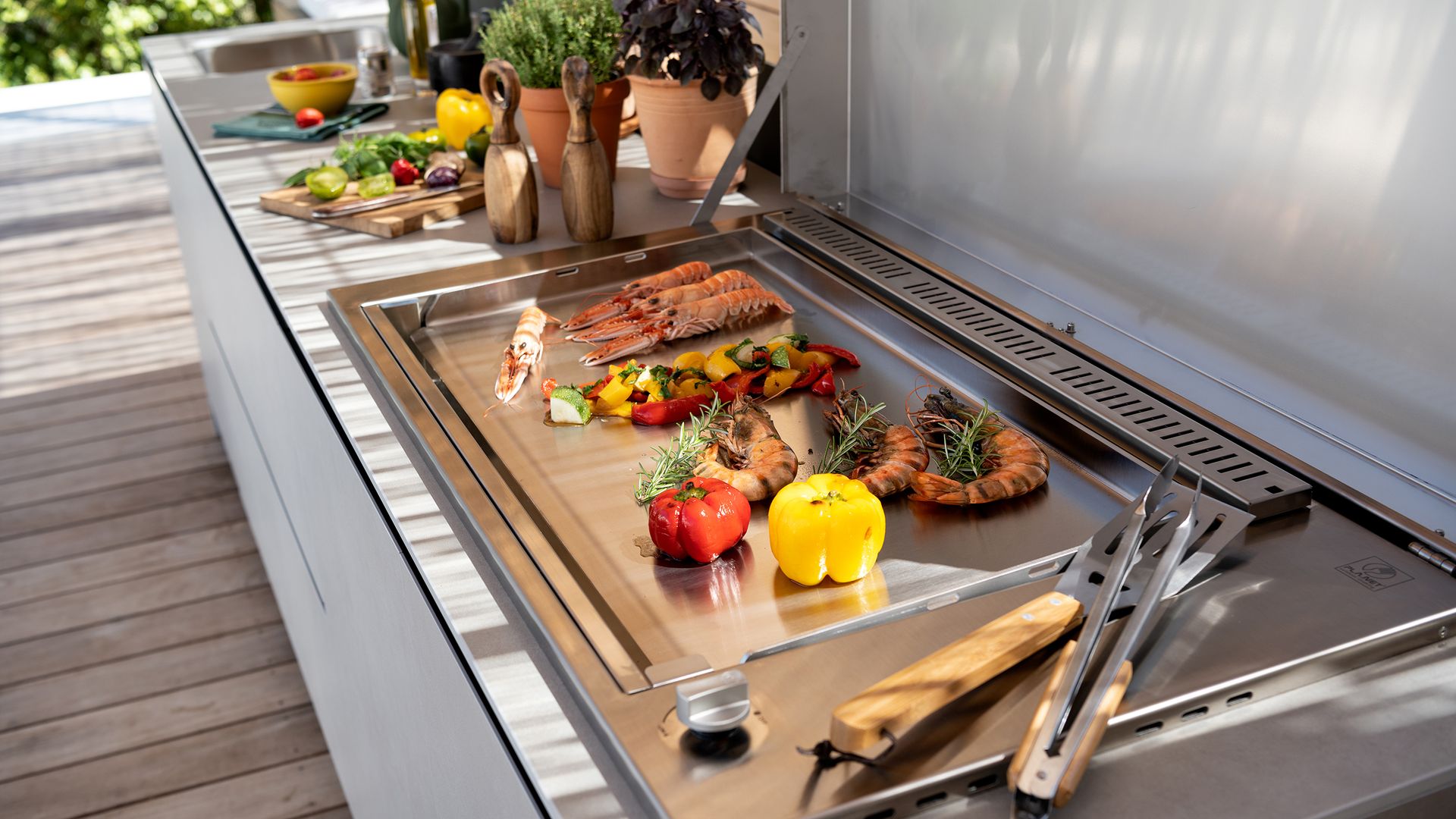 Cocina de exterior con plancha de Schmidt