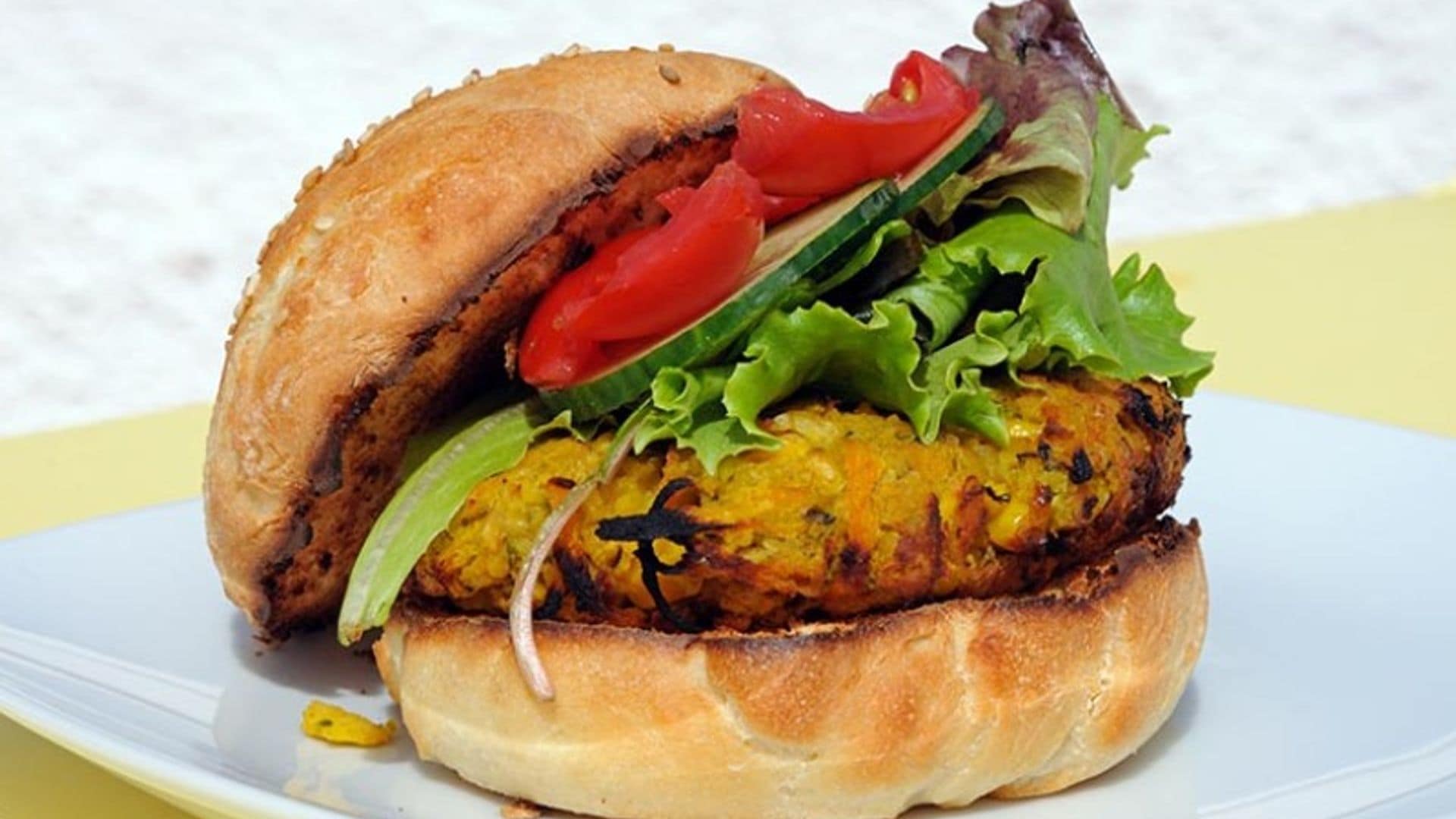 Hamburguesas veganas de garbanzos y pimientos del piquillo