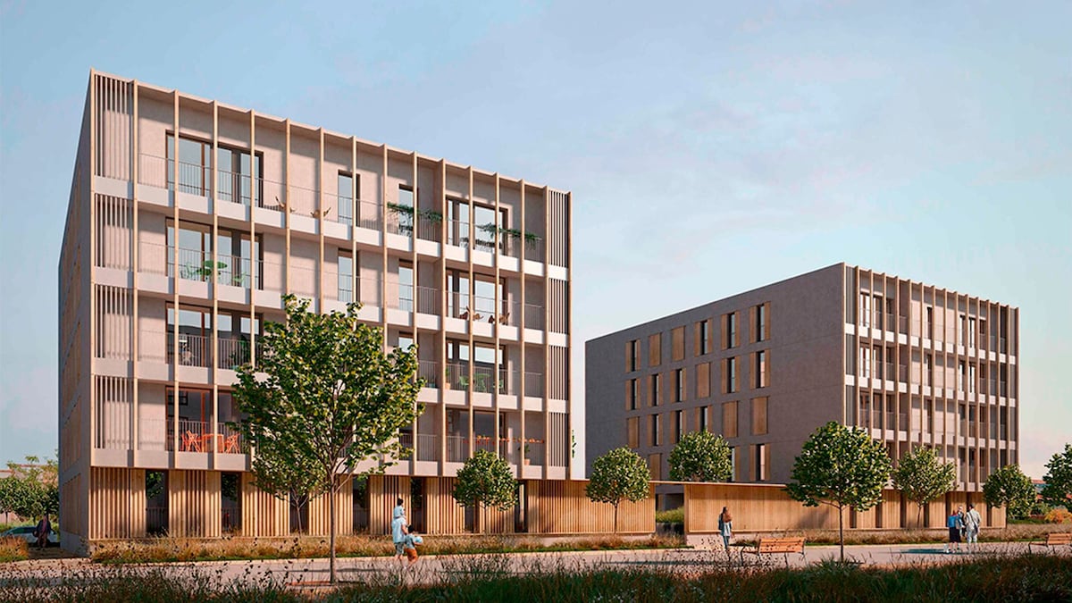 Así son las nuevas viviendas modulares 3D de Madrid que salen de fábrica como piezas de Lego