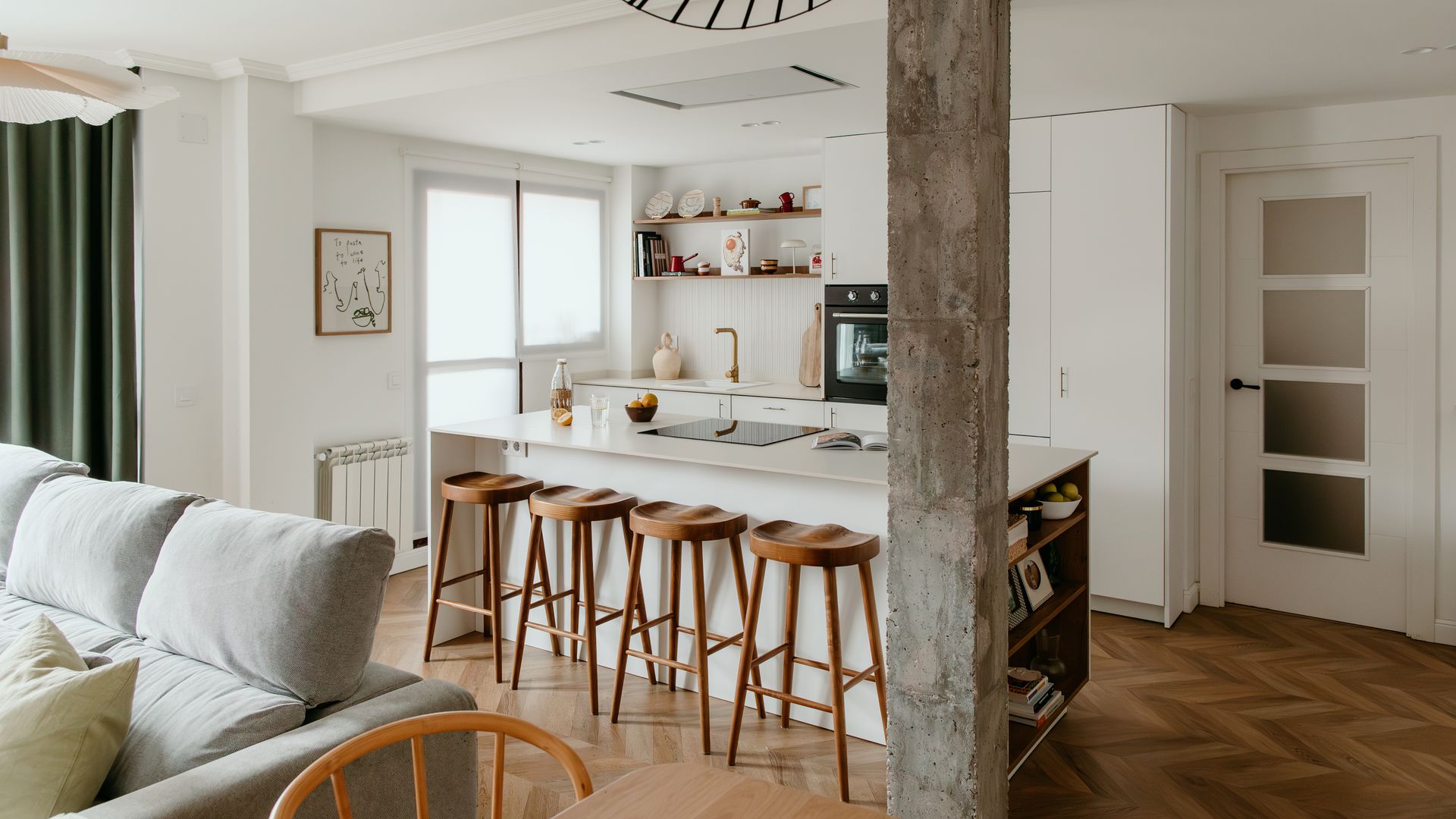 Cocina abierta en color blanco Cloud Dancer