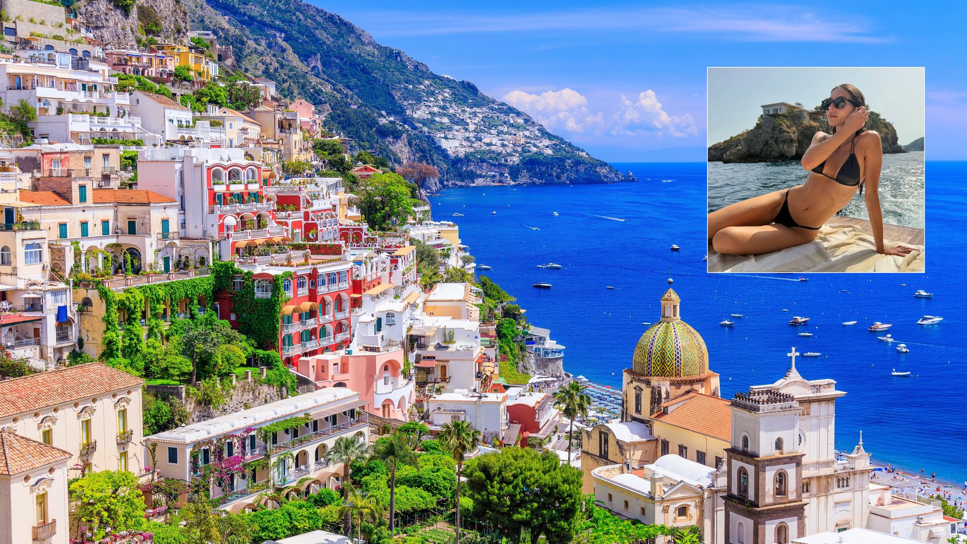Rocío Crusset ha visitado Positano, en la Costa Amalfitana, Italia