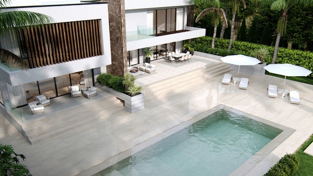 Casa con piscina moderna 