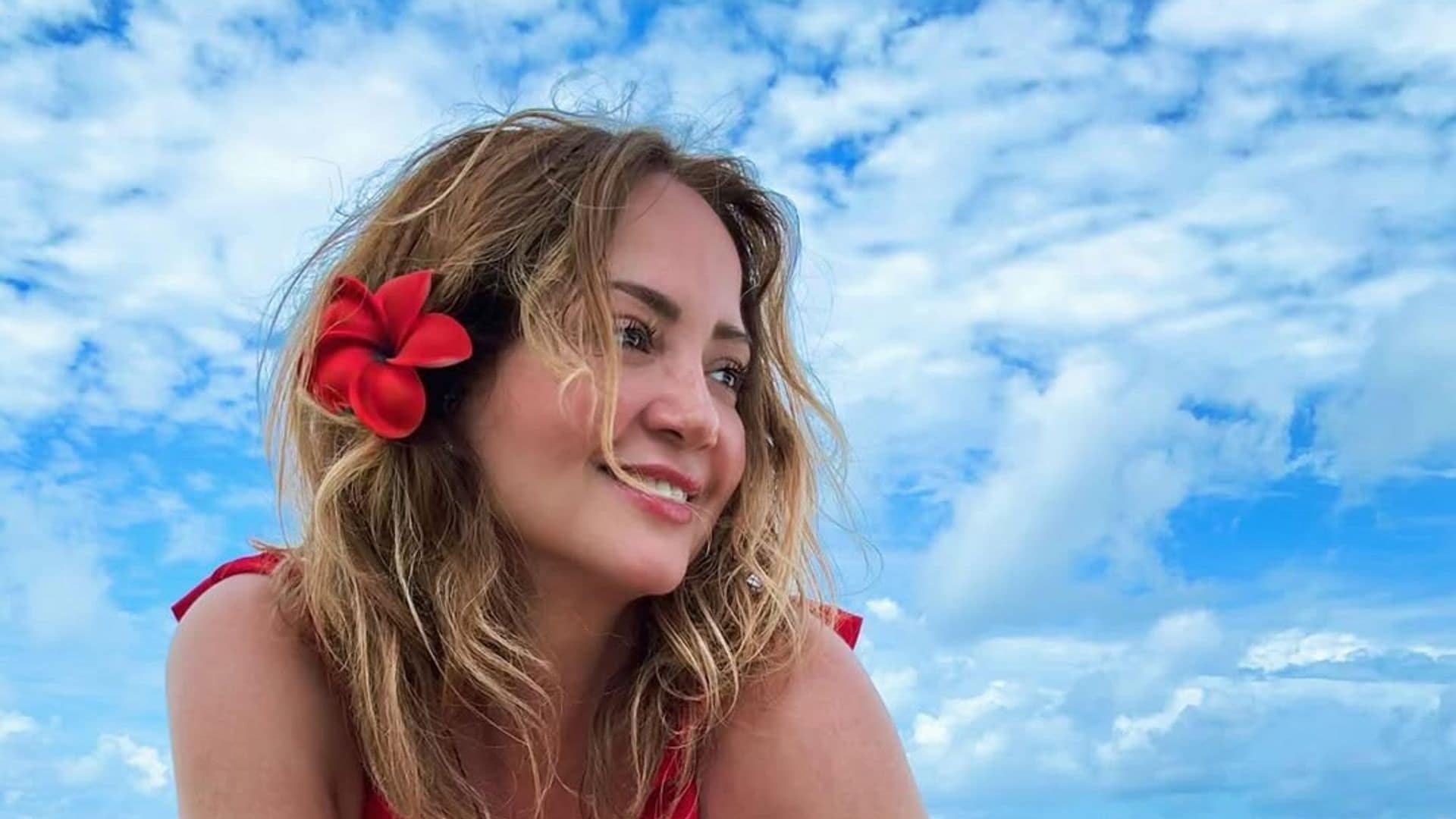 Andrea Legarreta compartió varias fotos desde este paradisíaco destino. 