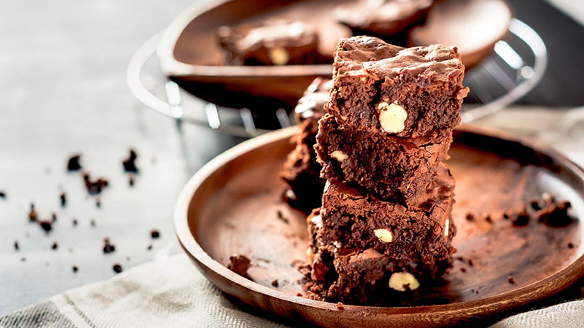 'Brownie' de café con nueces