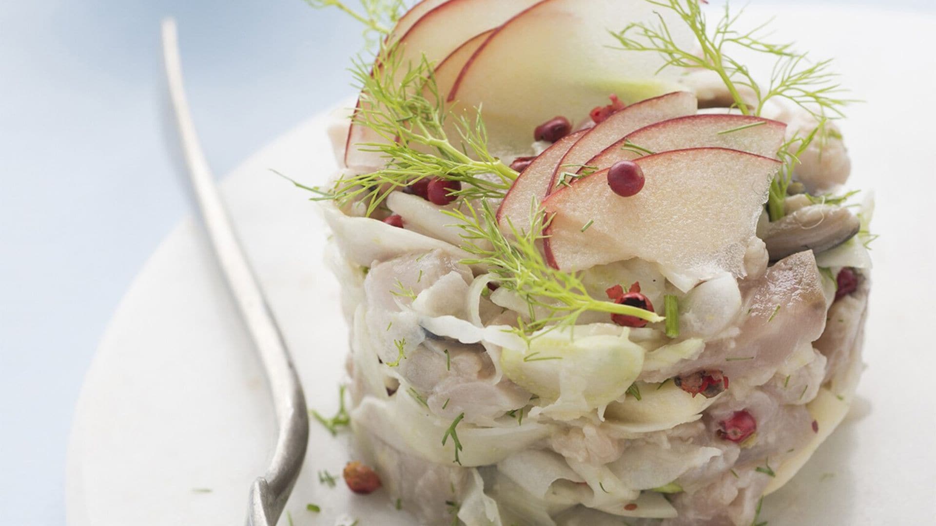 Tartar de caballa con manzana