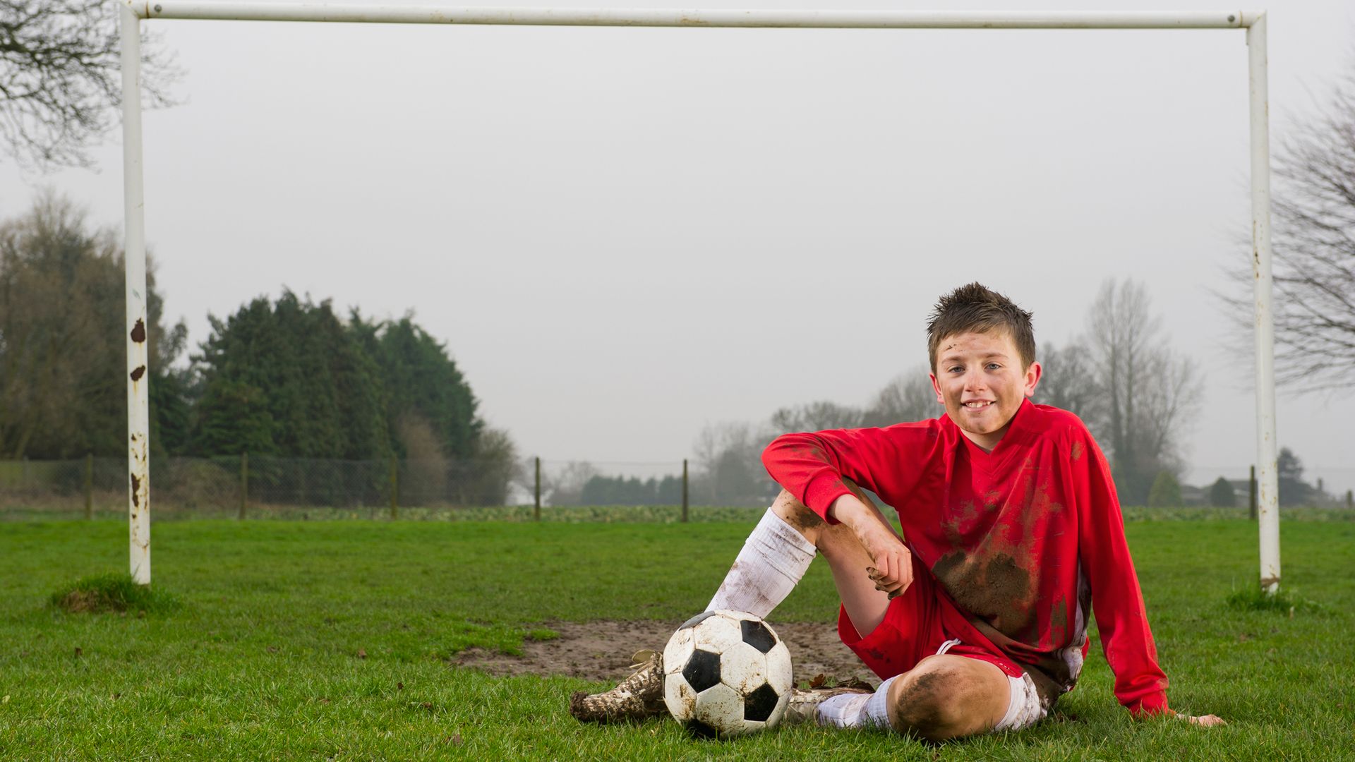 Niño futbolista