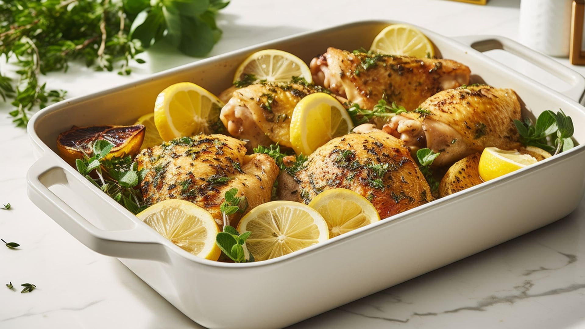 Contramuslos de pollo al limón