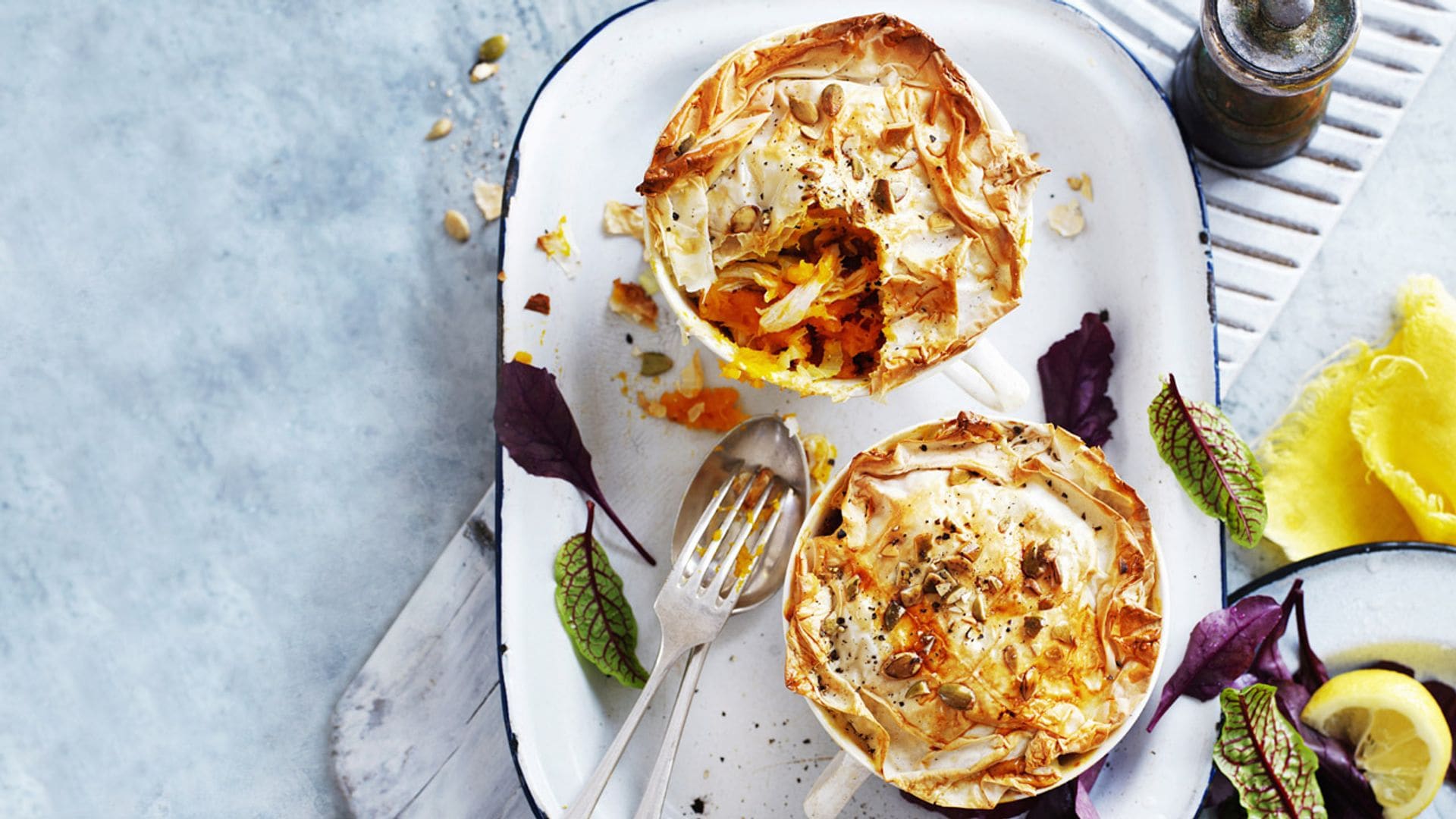 Pastel de pollo con pasta filo