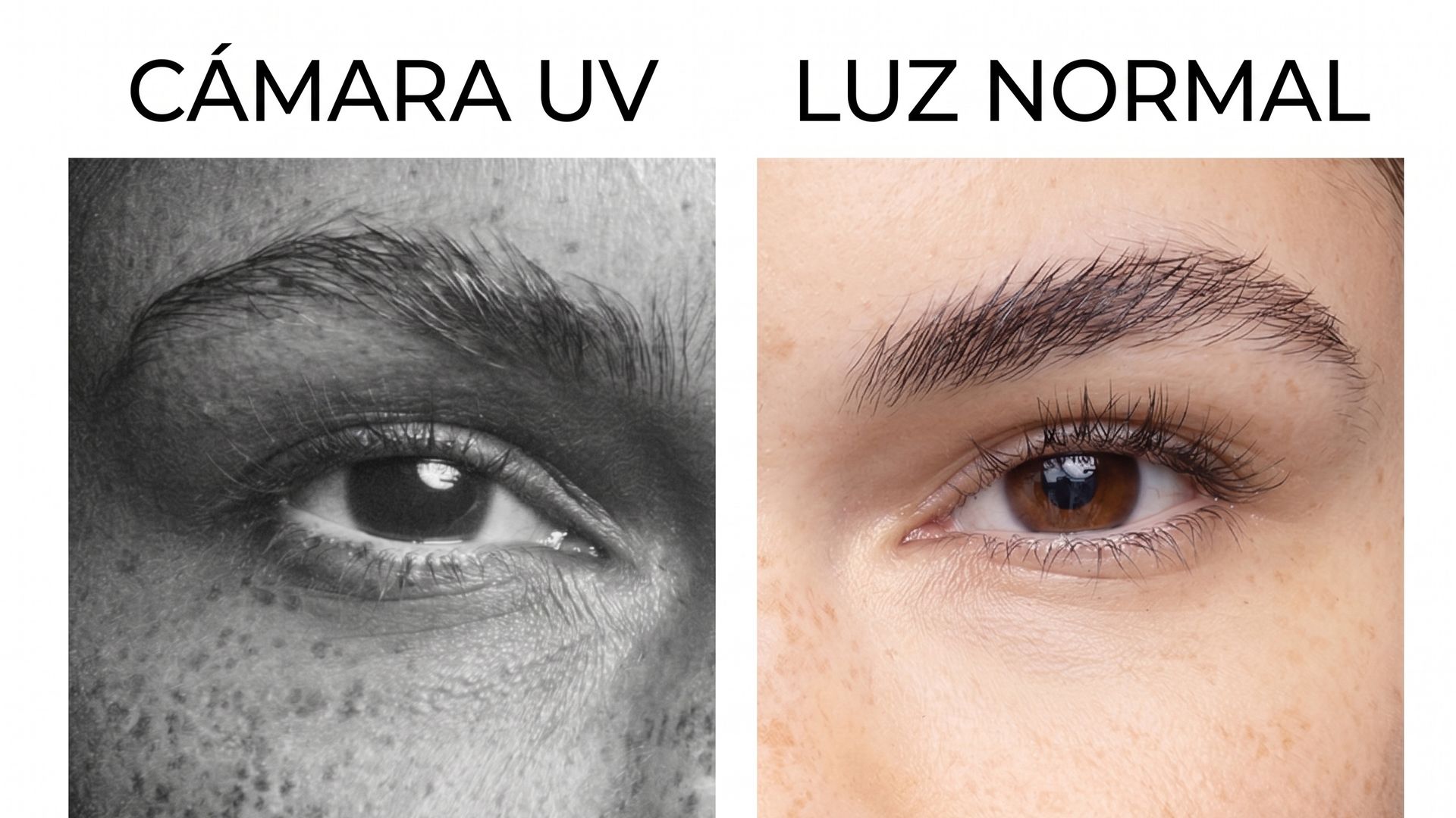 El impacto visual: lo que la cámara UV revela sobre tu rostro