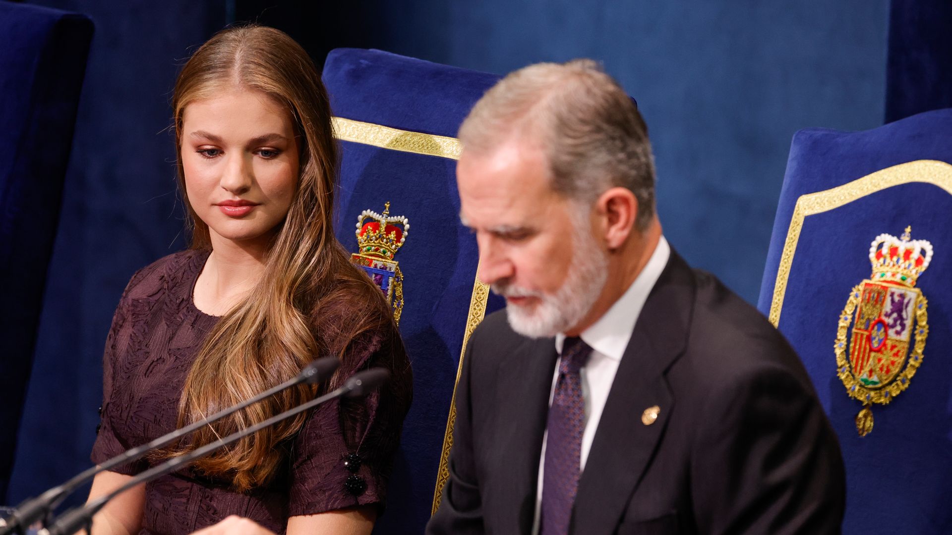 La princesa Leonor junto al Rey Felipe