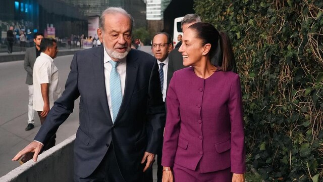 claudia sheinbaum y carlos slim