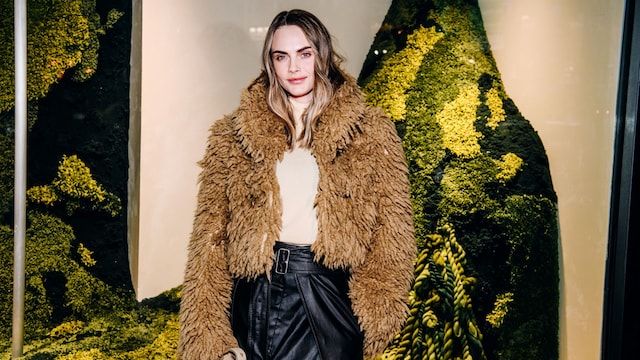 Cara Delevingne en la reapertura de la tienda de Burberry en Nueva York