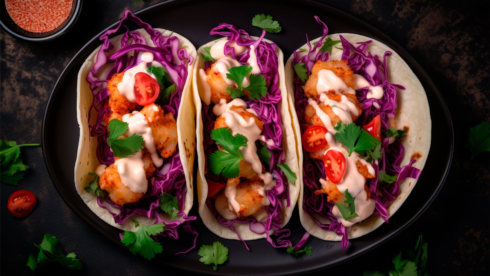 Tacos de coliflor adobada