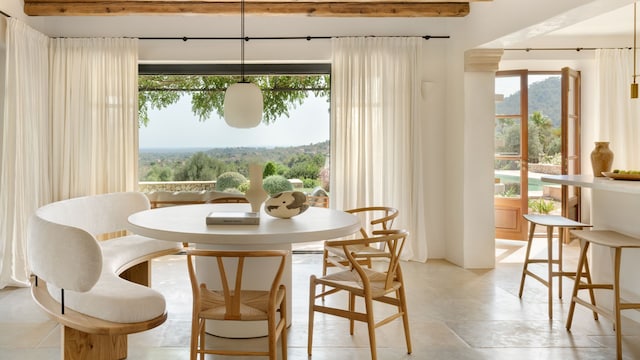 Comedor con conexión con el exterior