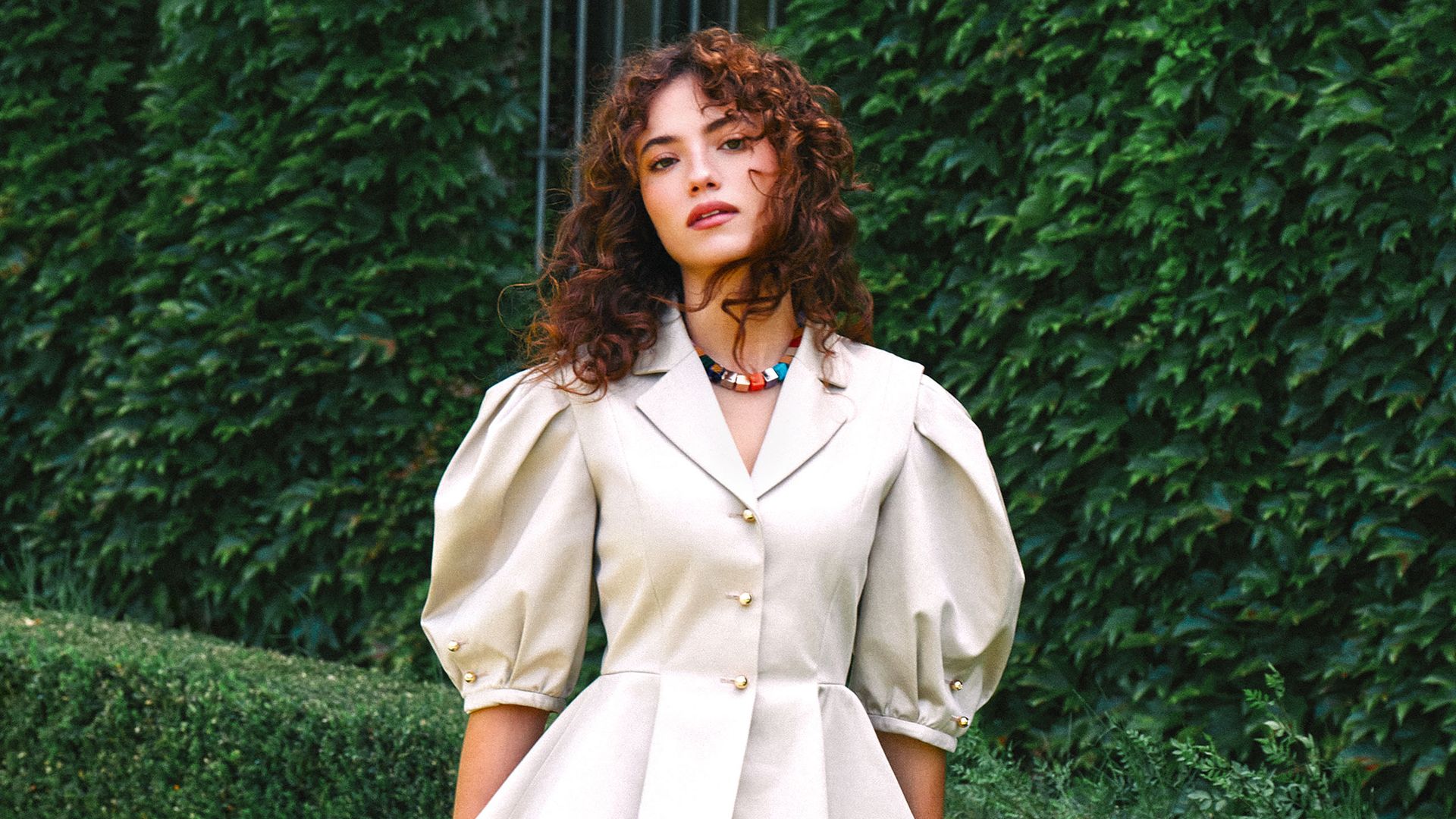 Gabriela Andrada enfundada en un atuendo de LV