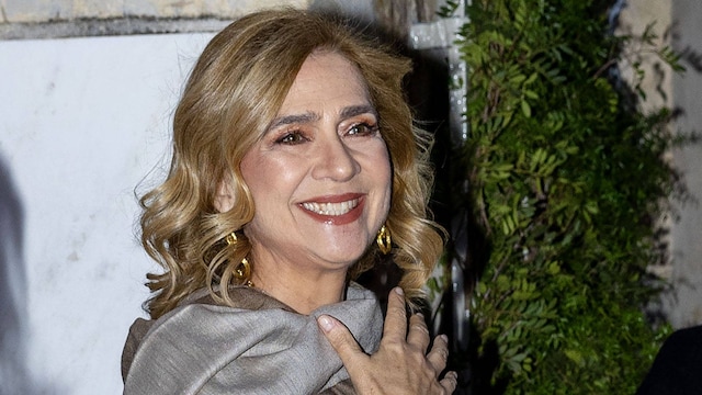 La infanta Cristina en la boda de su primo Nicolás de Grecia