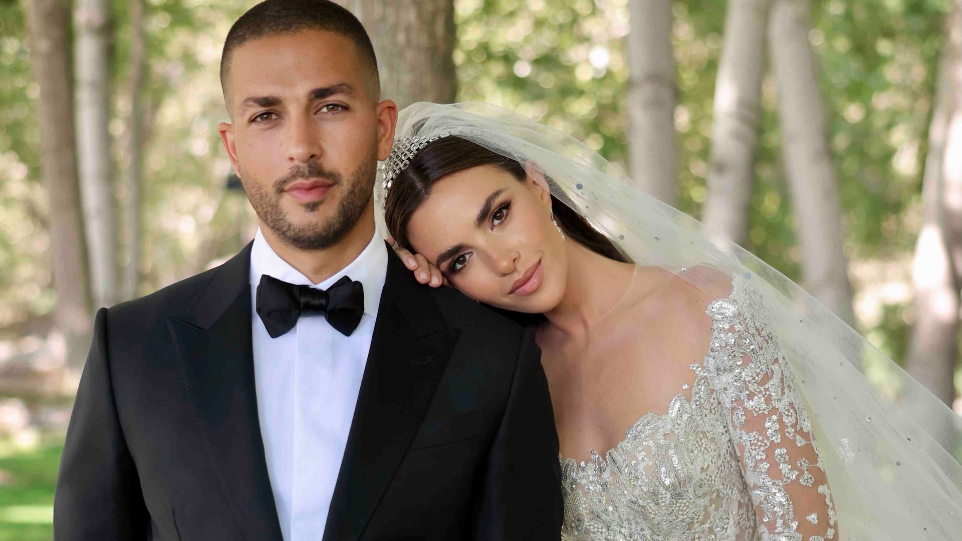 El vestido de novia de Zein Qutami, nuera de Elie Saab: 800 horas de trabajo, más de 300.000 cristales bordados y kilómetros de hilo