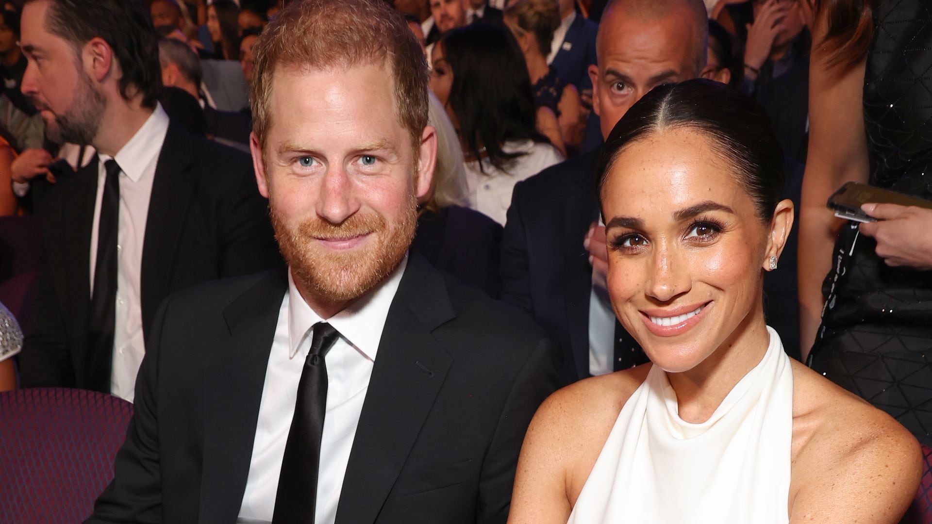 El príncipe Harry y Meghan Markle en un evento en Hollywood, California, en 2024.