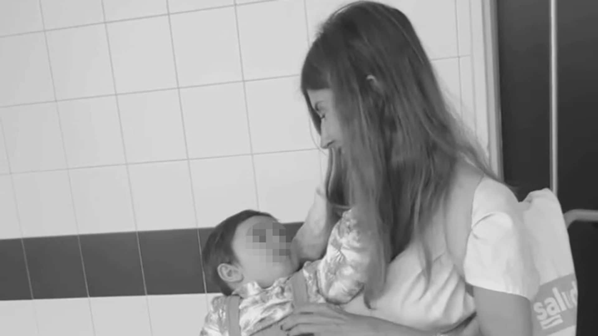 Rebeca Labara se reencuentra con su bebé en el hospital tras la trágica muerte de su marido
