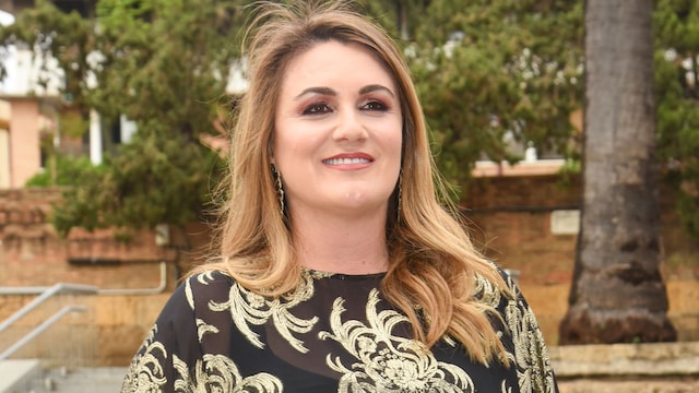 Carlota Corredera en la boda de Raúl Prieto y Joaquín Torres, Sevilla mayo 2023