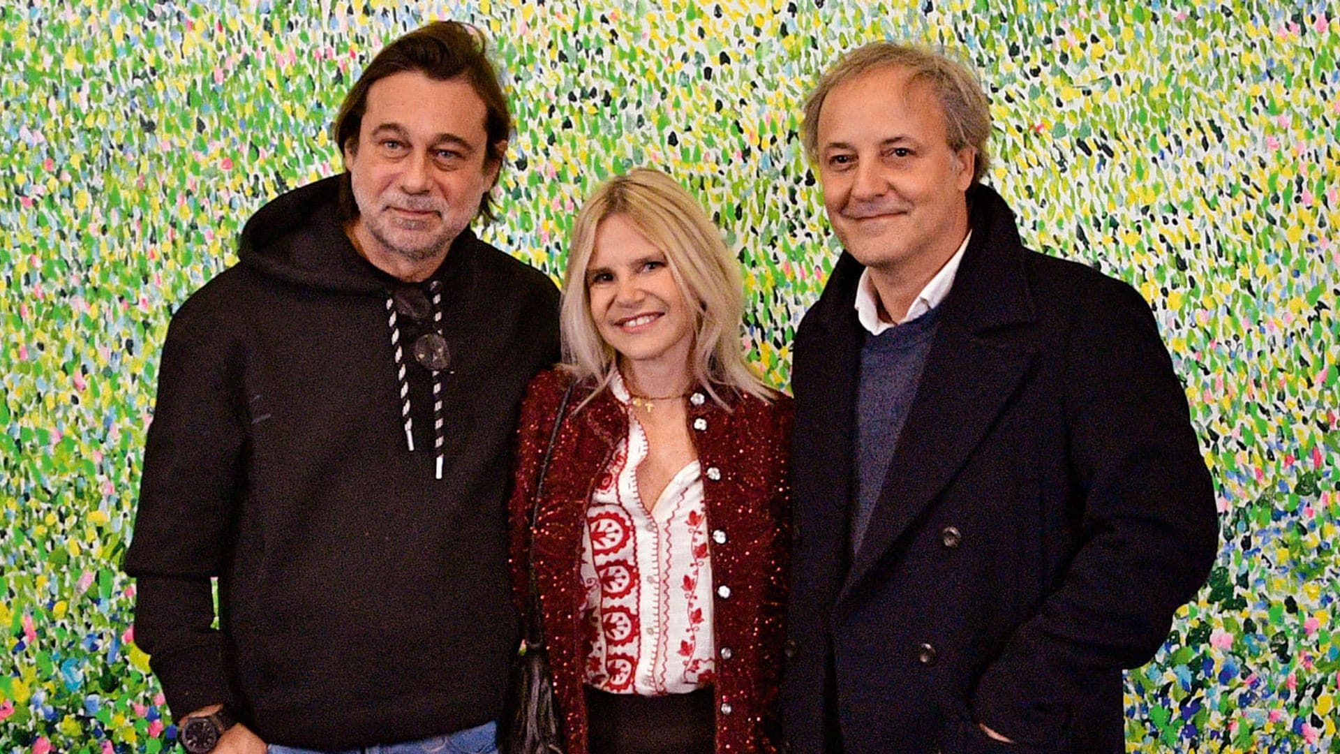 Jordi Mollà con Eugenia Martínez de Irujo y Narcís Rebollo, que acudieron a la inauguración