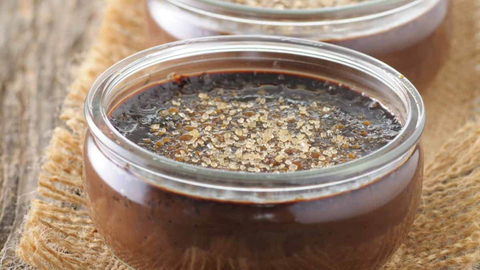 'Crème brûlée' de chocolate