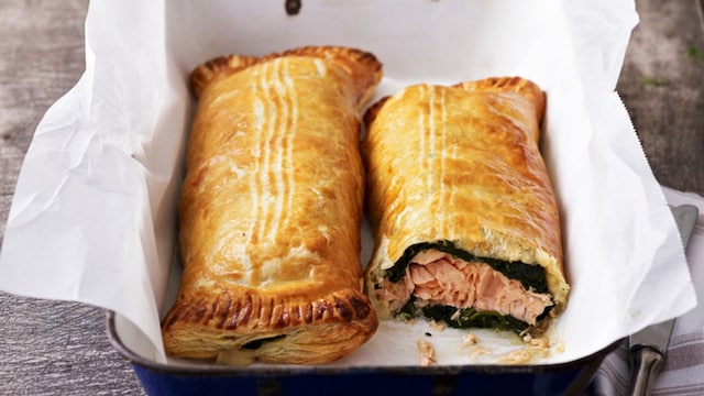 recetas hojaldre navidad cake salmon espinacas