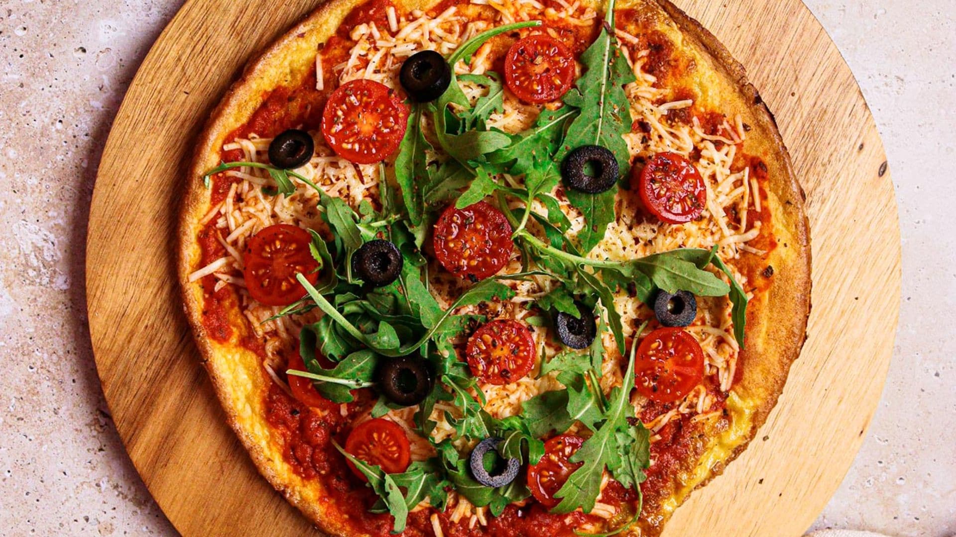 Pizza con base de zanahoria