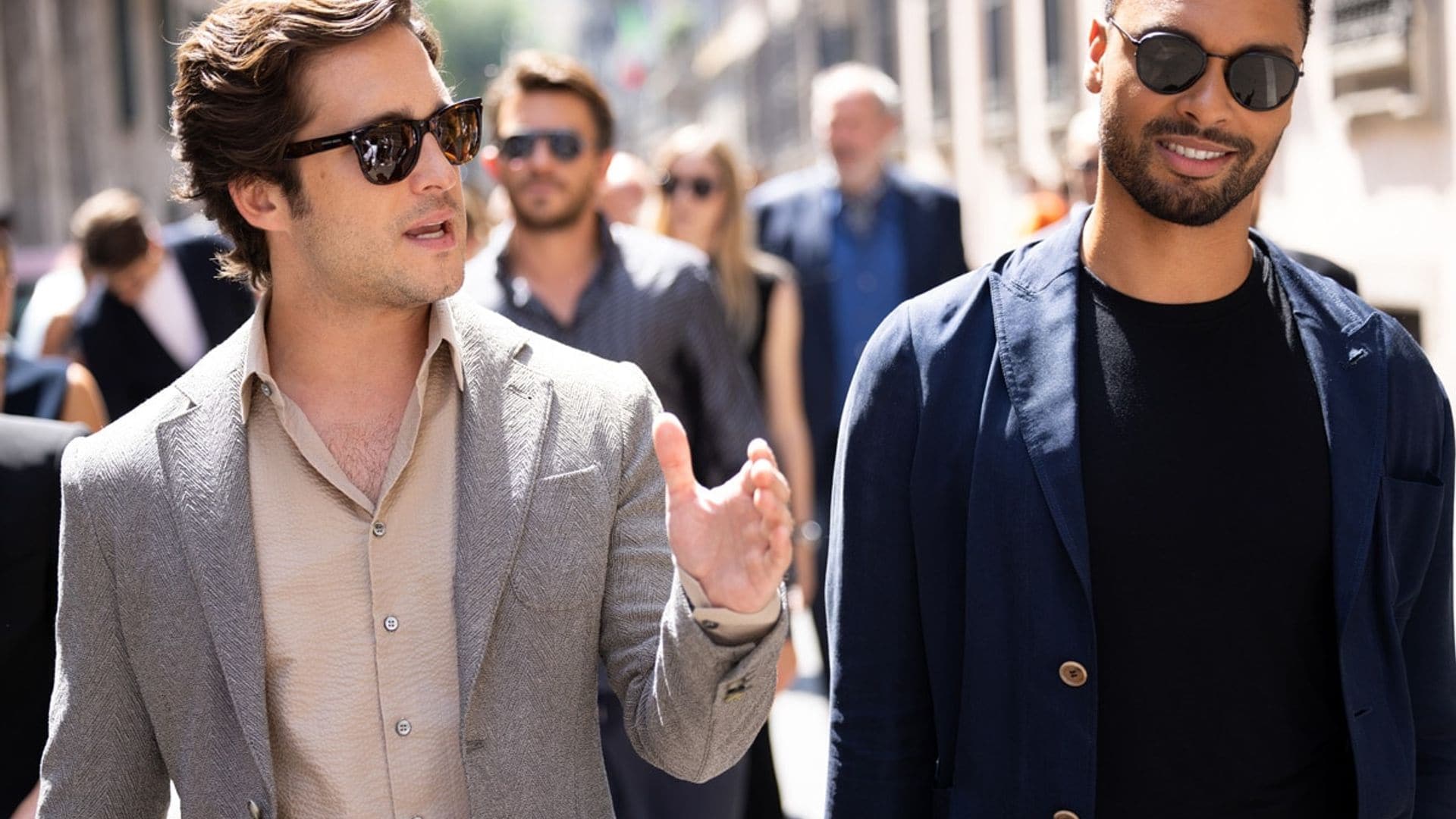 ¿El nuevo Bridgerton? Qué hacía Diego Boneta con Jonathan Bailey y Regé-Jean Page