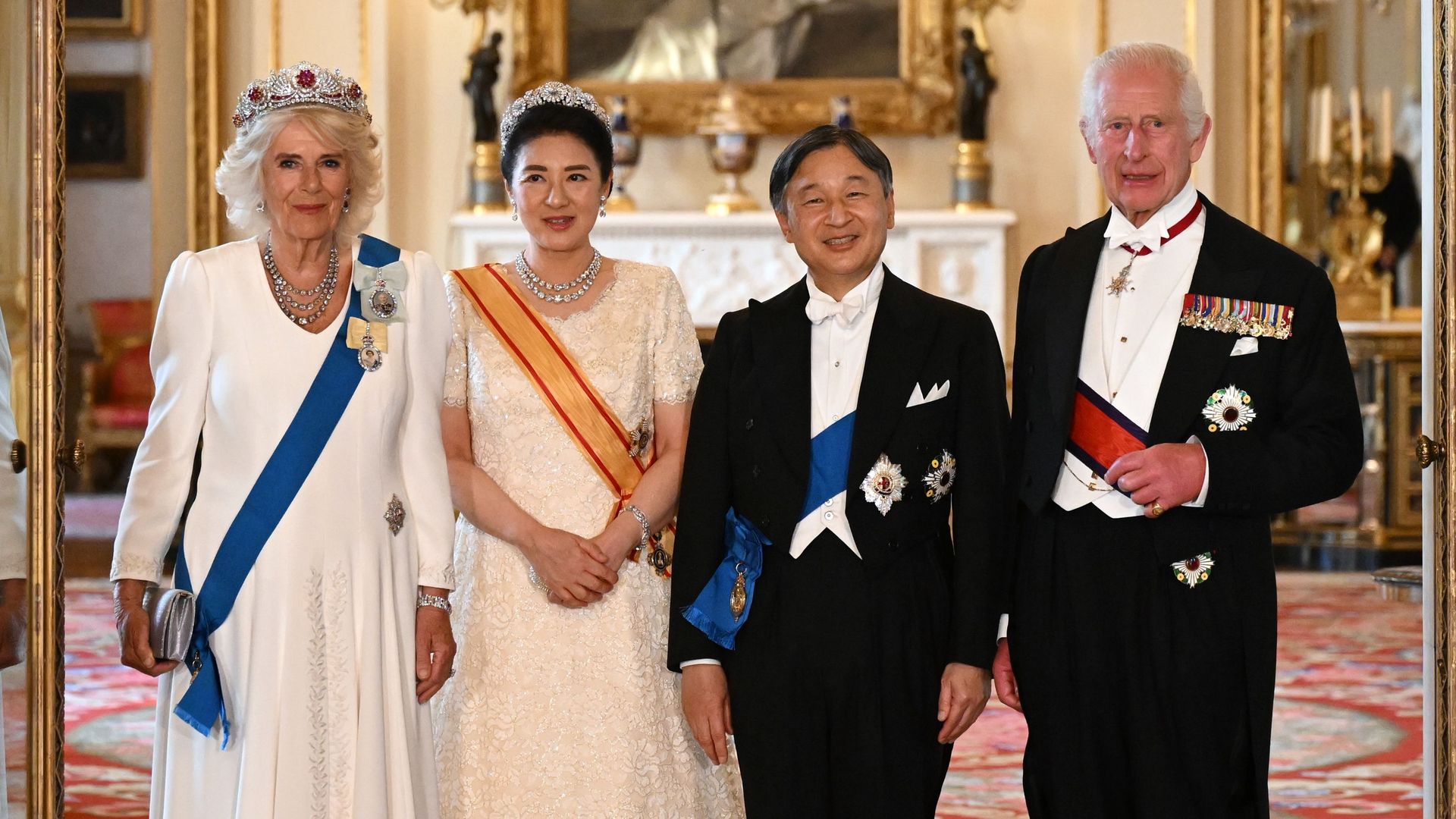 El majestuoso banquete de Estado de Carlos III a los emperadores de Japón, el primero que acoge tras ser diagnosticado de cáncer