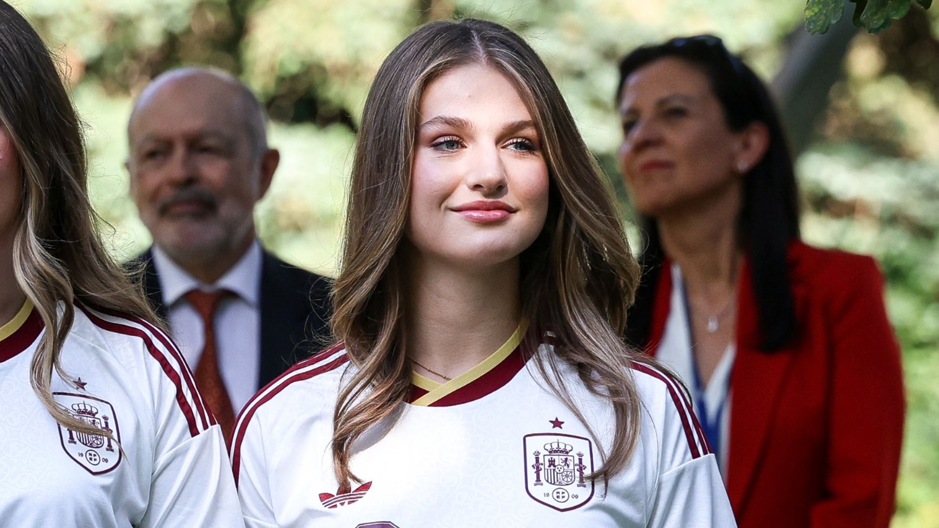 La princesa Leonor durante la recepción de los jugadores de la Selección española en Zarzuela