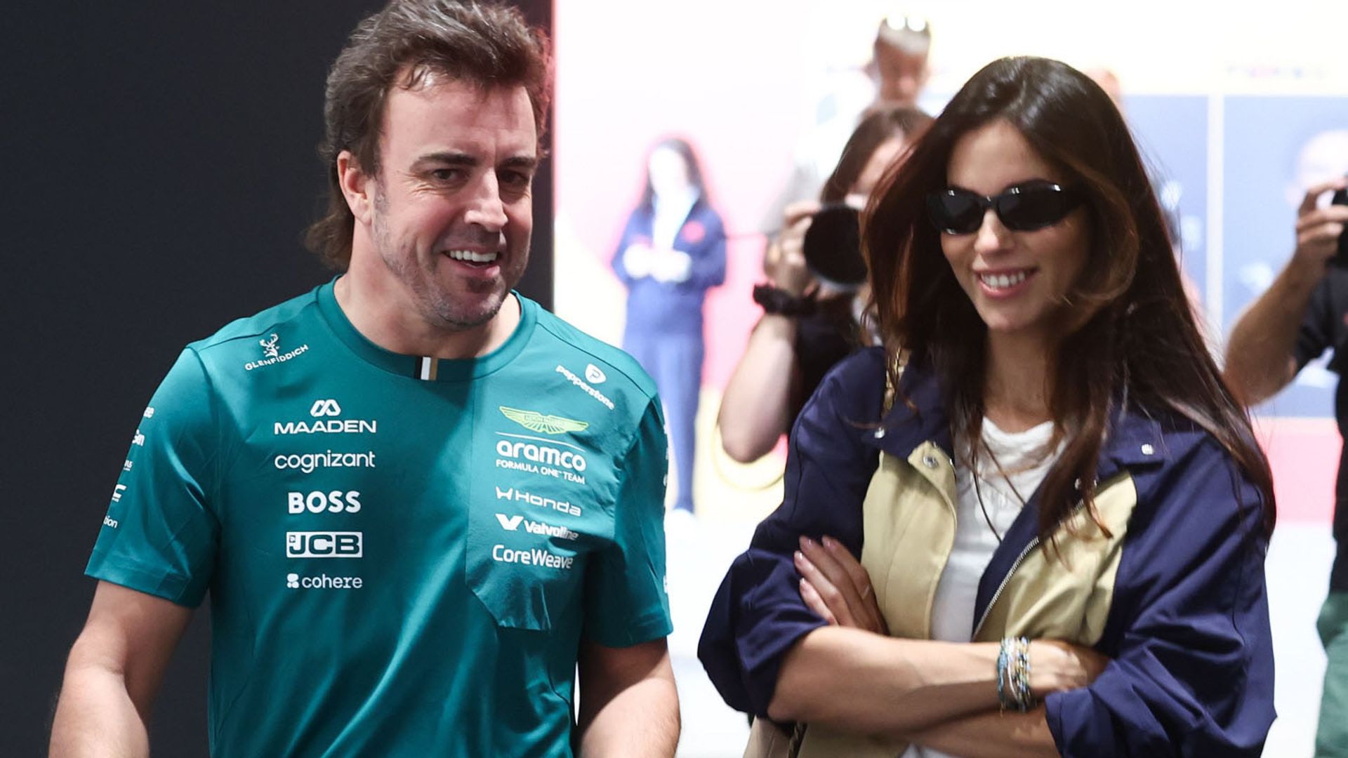Melissa Jiménez y Fernando Alonso en Madrid