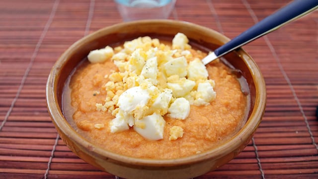 salmorejo con queso